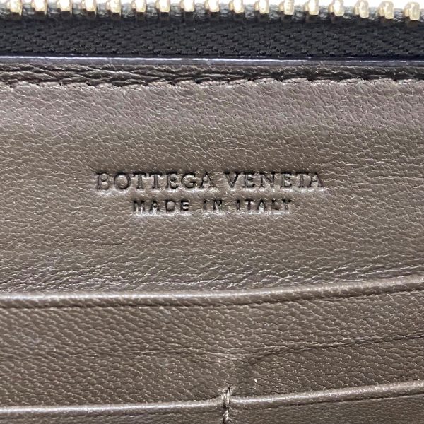 36399608 5 Bottega Veneta Intrecciato Round Zipper Wallet Brown Leather