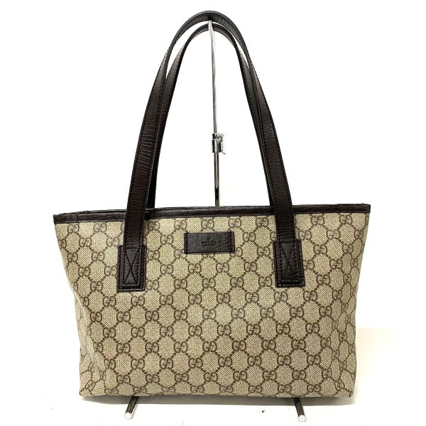 36399666 1 Gucci GG Supreme Shoulder Bag Dark Brown Beige