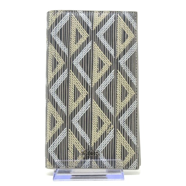 36399698 1 Dior Bifold Card Holder Gray Ivory Canvas