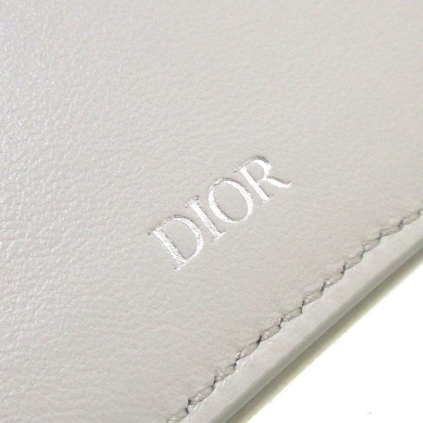 36399698 4 Dior Bifold Card Holder Gray Ivory Canvas