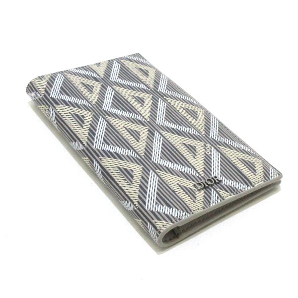 36399698 8 Dior Bifold Card Holder Gray Ivory Canvas