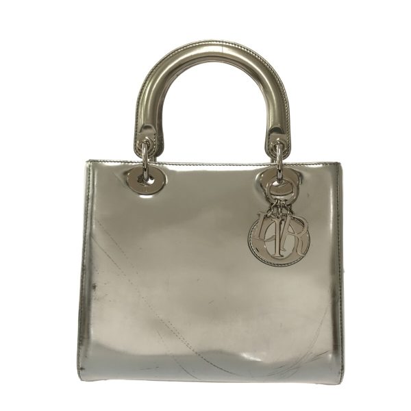 36400186 1 Dior Lady Dior Medium Handbag Silver Leather