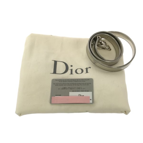 36400186 11 Dior Lady Dior Medium Handbag Silver Leather