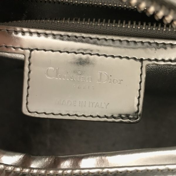 36400186 7 Dior Lady Dior Medium Handbag Silver Leather