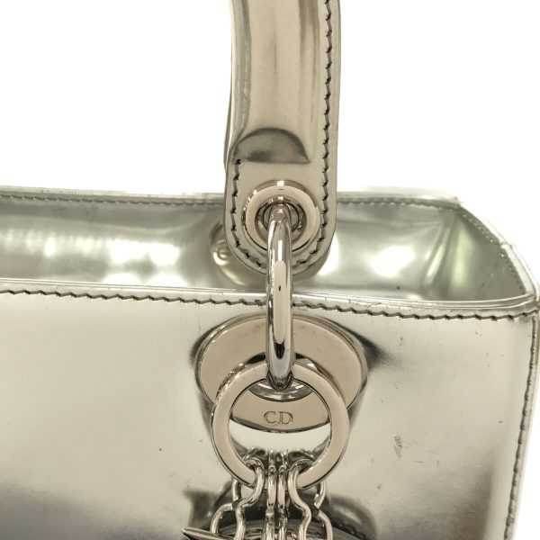 36400186 9 Dior Lady Dior Medium Handbag Silver Leather