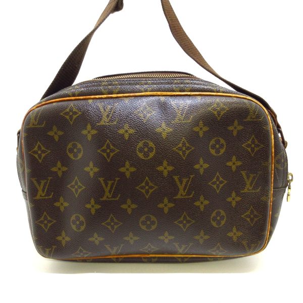 36402017 3 Louis Vuitton Reporter Monogram Canvas Shoulder Bag Brown