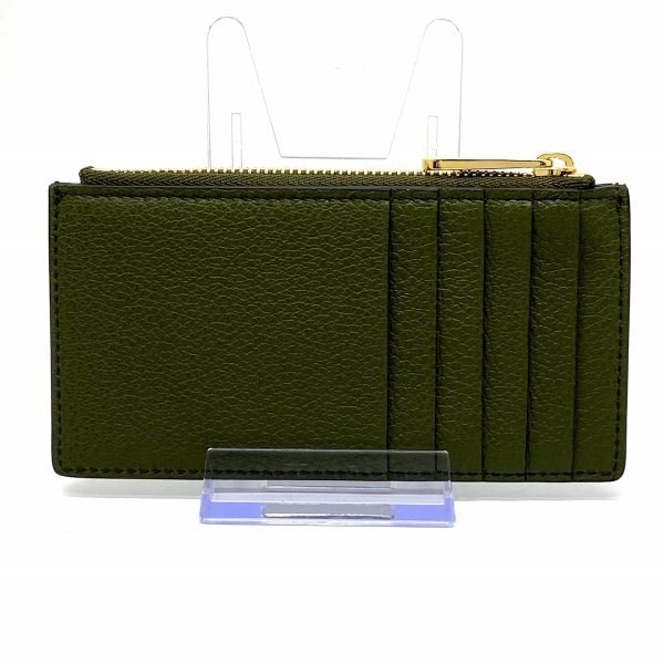 36402462 2 Gucci Logo Zip Card Case Green Leather