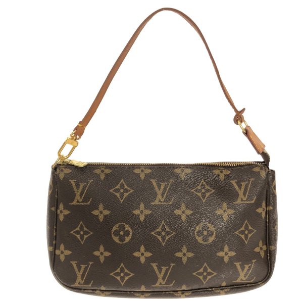 36402912 1 Louis Vuitton Pochette Accessoire Monogram Canvas Handbag Brown