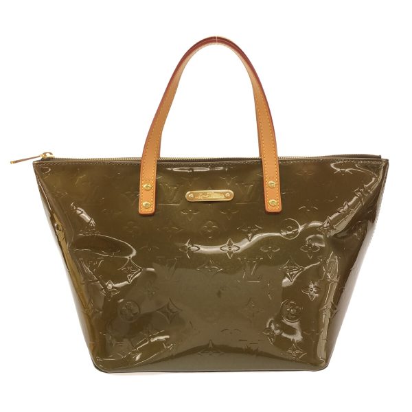 36402933 1 Louis Vuitton Bellevue Patent Leather Handbag Vert Bronze