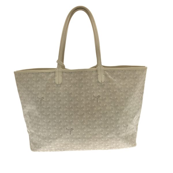 36404116 1 Goyard Saint Louis Coated Canvas Leather Tote Bag White Light Gray