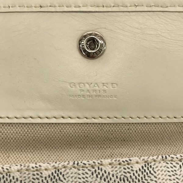 36404116 7 Goyard Saint Louis Coated Canvas Leather Tote Bag White Light Gray