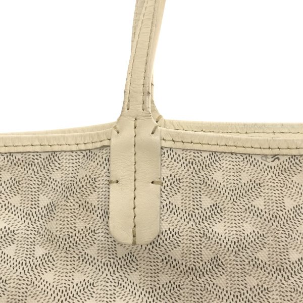 36404116 9 Goyard Saint Louis Coated Canvas Leather Tote Bag White Light Gray