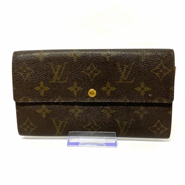 36405429 1 Louis Vuitton Pochette Porte Monet Monogram Canvas Long Wallet Brown