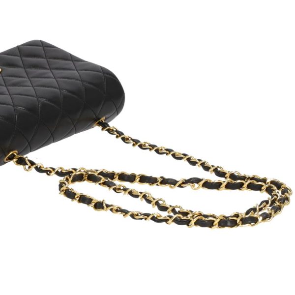 36478 4 Chanel Matelasse Full Flap Chain Shoulder Bag Black