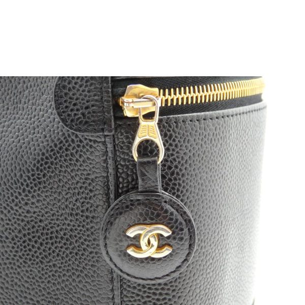 36522 7 Chanel Cocomark Caviar Vanity Bag Black