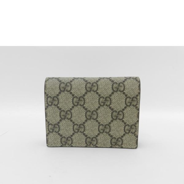 36530 2 Gucci GG Supreme Heart Motif Compact Wallet Gray