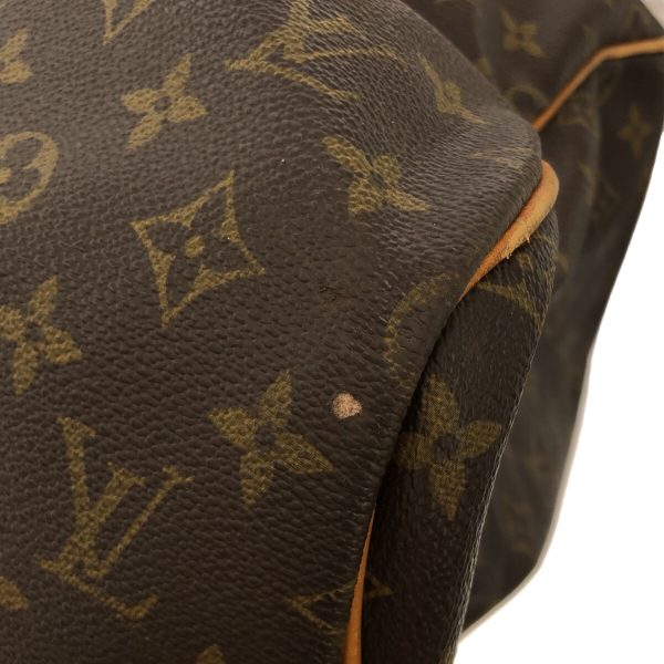 36533906 13 Louis Vuitton Sac Souple Monogram Canvas Leather Boston Bag Brown