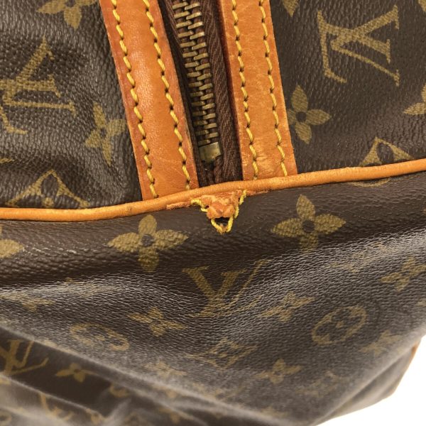 36533906 15 Louis Vuitton Sac Souple Monogram Canvas Leather Boston Bag Brown