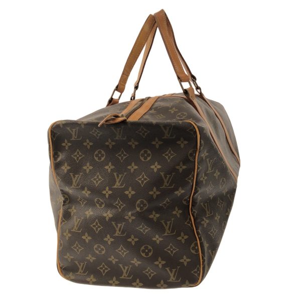 36533906 2 Louis Vuitton Sac Souple Monogram Canvas Leather Boston Bag Brown