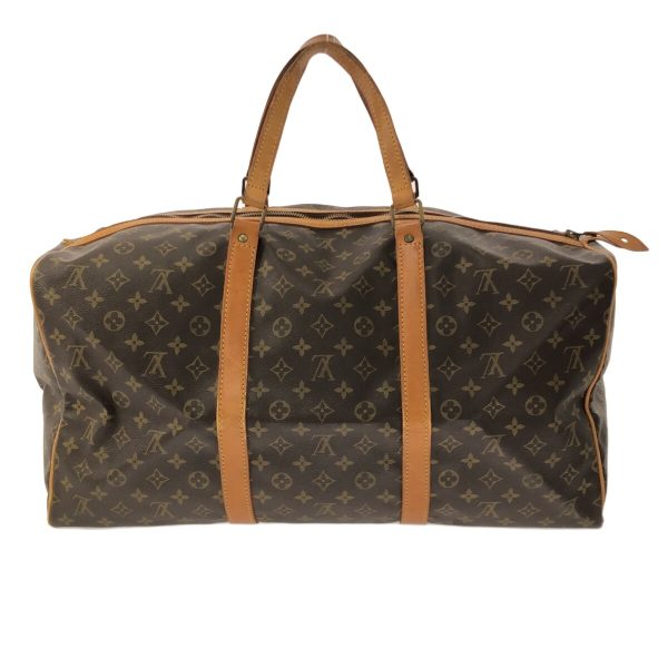 36533906 3 Louis Vuitton Sac Souple Monogram Canvas Leather Boston Bag Brown