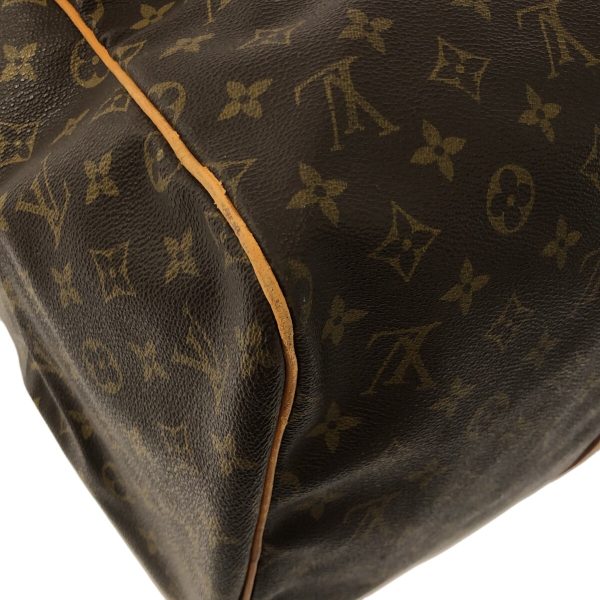 36533906 5 Louis Vuitton Sac Souple Monogram Canvas Leather Boston Bag Brown