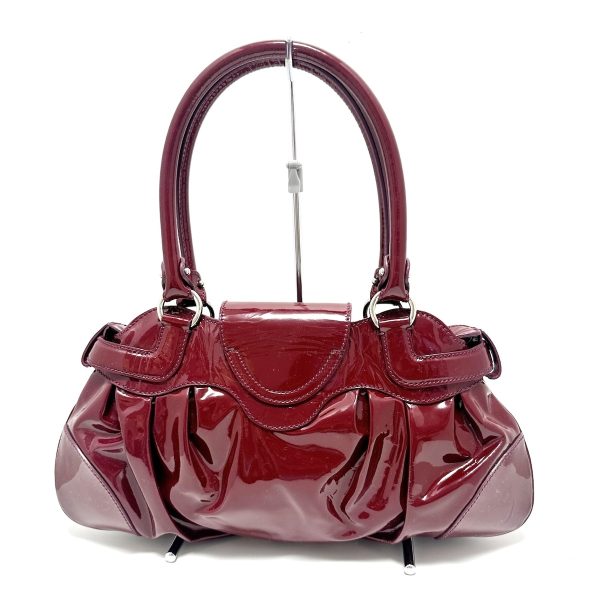 36535126 3 Salvatore Ferragamo Gancini Enamel Handbag Red