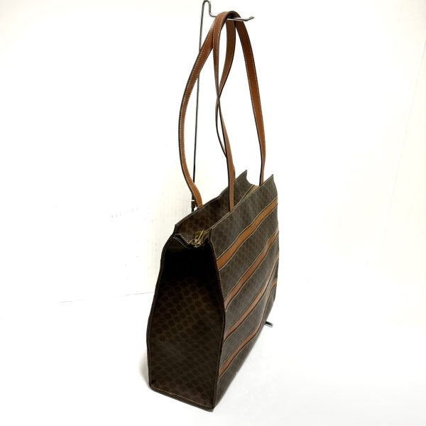 36539807 2 Celine Macadam Pattern Leather Tote Bag Brown