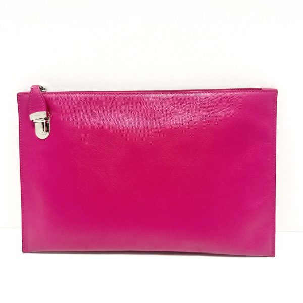 36540743 1 Prada Clutch Bag Saffiano Leather Pink