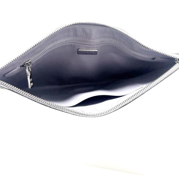 36540744 6 Prada Clutch Bag Saffiano Leather Purple Silver