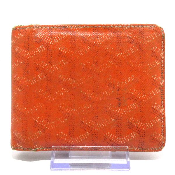 36540967 1 Goyard Bifold Leather Wallet Orange Black Ivory