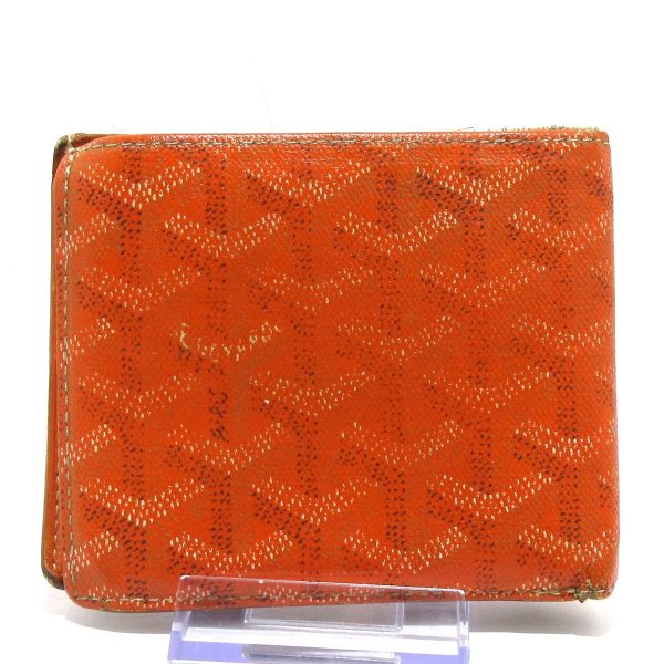 36540967 2 Goyard Bifold Leather Wallet Orange Black Ivory