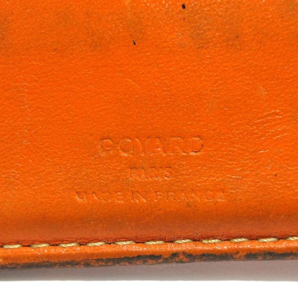 36540967 5 Goyard Bifold Leather Wallet Orange Black Ivory