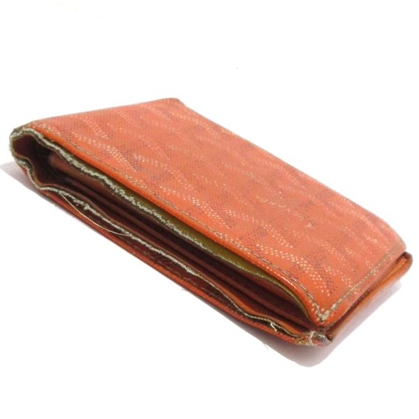 36540967 8 Goyard Bifold Leather Wallet Orange Black Ivory