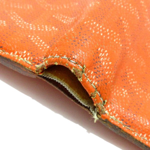 36540967 9 Goyard Bifold Leather Wallet Orange Black Ivory