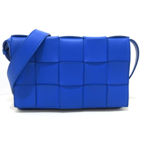 36542547 1 Bottega Veneta Cassette Shoulder Bag Blue Leather