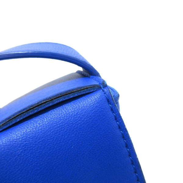 36542547 11 Bottega Veneta Cassette Shoulder Bag Blue Leather