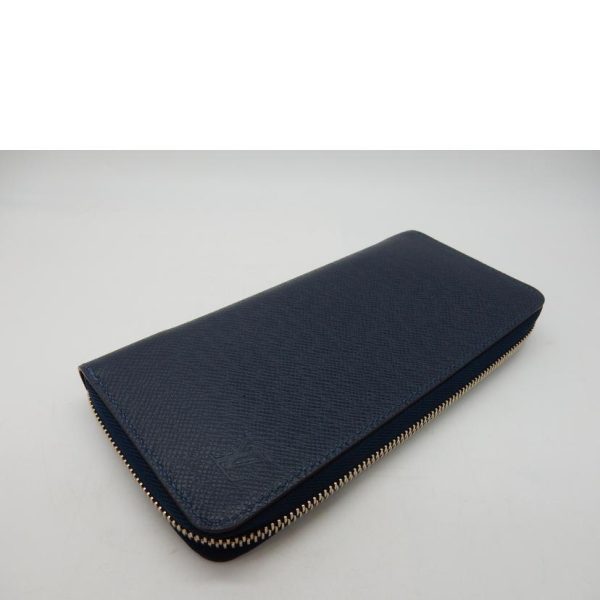 36612 3 Louis Vuitton Taiga Vertical Wallet Blue Marine