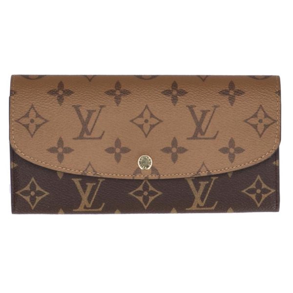 36676 1 Louis Vuitton Portefeuille Emily Monogram Reverse Wallet Bag Brown