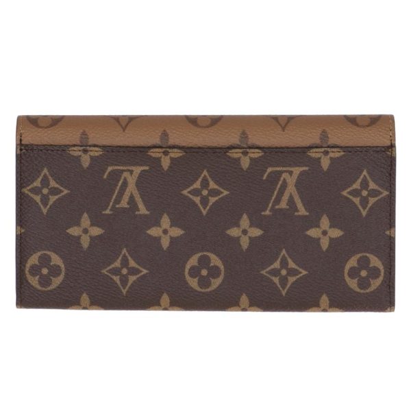 36676 2 Louis Vuitton Portefeuille Emily Monogram Reverse Wallet Bag Brown