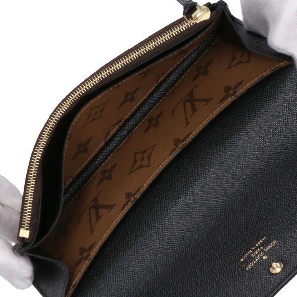 36676 7 Louis Vuitton Portefeuille Emily Monogram Wallet Reverse Brown