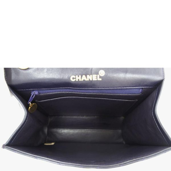 36737 5 Chanel V Stitch Shoulder Bag Black