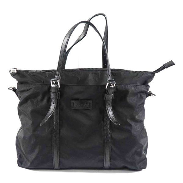 36786 1 Gucci Guccisima Nylon Two Way Tote Black