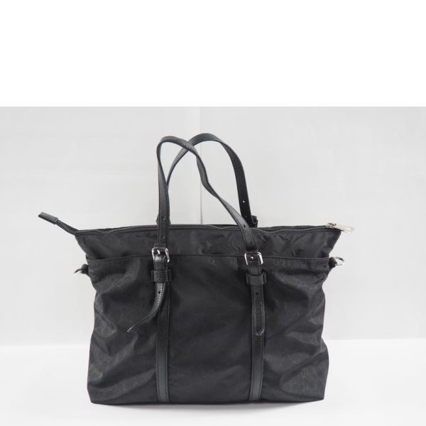 36786 2 Gucci Guccisima Nylon Two Way Tote Black