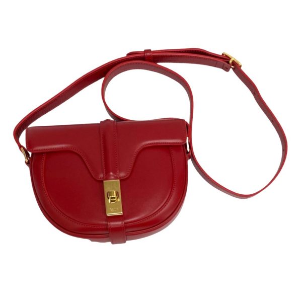 367b1922726 1 Celine 16 Leather Mini Shoulder Bag Red