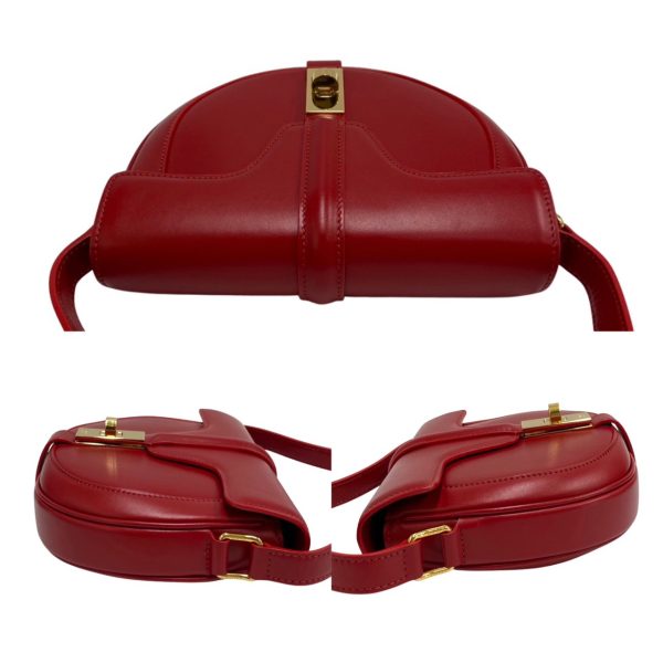 367b1922726 5 Celine 16 Leather Mini Shoulder Bag Red