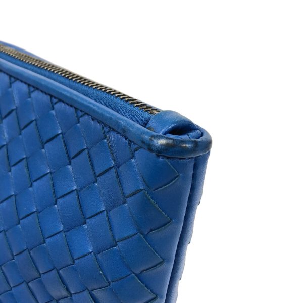 36847478 11 Bottega Veneta Intrecciato Clutch Bag Blue Leather