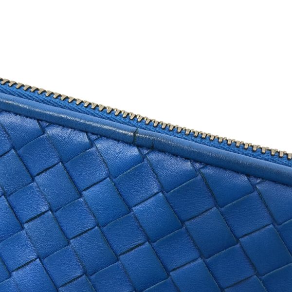 36847478 12 Bottega Veneta Intrecciato Clutch Bag Blue Leather