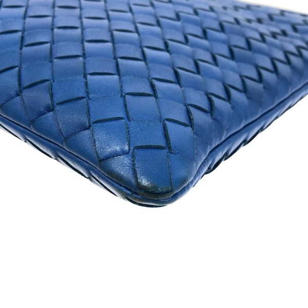 36847478 5 Bottega Veneta Intrecciato Clutch Bag Blue Leather