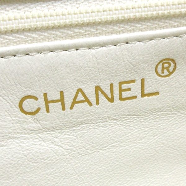 36855093 7 Chanel Coco Mark Handbag Caviar Skin White