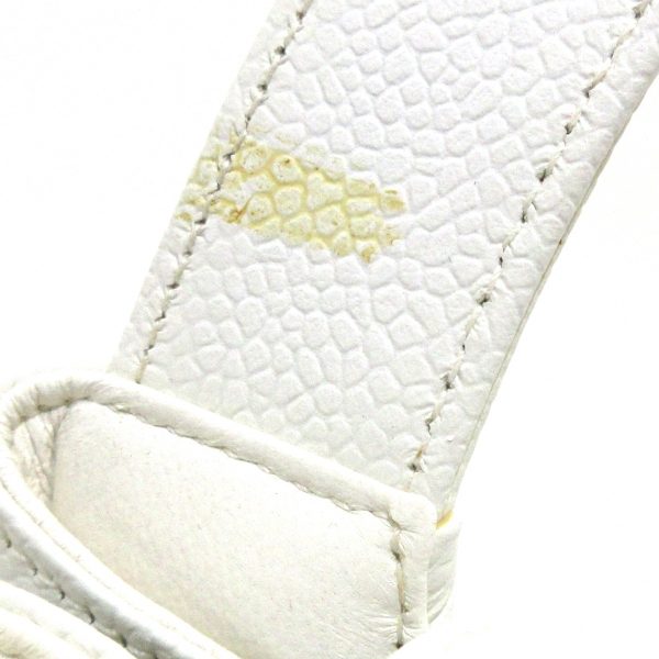 36855093 9 Chanel Coco Mark Handbag Caviar Skin White